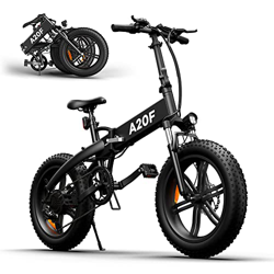 ADO Bicicleta eléctrica plegable A20F, StVO plegable, bicicleta eléctrica plegable con motor de 250 W, batería de 36 V/10,4 Ah, se mantiene en 2 – 3 d características