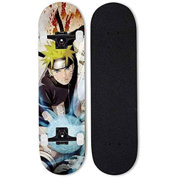 L&WB Anime Skate, Naruto: Uzumaki Naruto, Skateboard Complete Pro Skateboard Adulto Doble Polluelo Skateboard 7 Capas Arce Canadiense, Skill Skateboar características