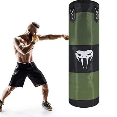 SOTF Saco de boxeo pesado para adultos, resistente para colgar, sin relleno, 80 cm, color verde