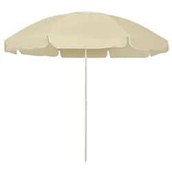 vidaXL Sombrilla de Playa Parasol Exterior Patio Terraza Marquesina Refugio Solar contra Rayos Ultravioleta Piscina Toldo Arena Amarillo 240 cm en oferta