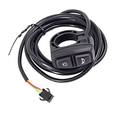 perfeclan Interruptor de luz y bocina de Bicicleta eléctrica 12V 24V 36V 48V Wuxing DK226 Impermeable Scooter Luz Delantera Bocina Interruptor de seña