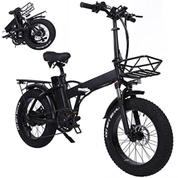 TODIMART Bicicleta Plegable Eléctrica Neumático Gordo 20"* 4" con Batería De Iones De Litio De 48V 15Ah, Bicicleta De Montaña De Ciudad De Largo Alcan en oferta