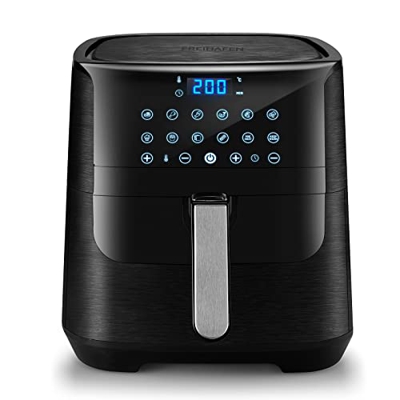 Freidora sin Aceite, Freihafen 1800W 5,5L XXL Freidora Aire con 12 Programas, Air Fryer con Función Mantener Caliente, Precalentar, Descongelar, Sin B