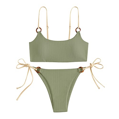 QinMMSPORTS Bikini Mujer Push Up Bandeau Traje de Baño de Tubo Brasileños Bañador Ropa de Baño Bikini Mujer Trajes de Baño con Relleno Push-Up Acolcha