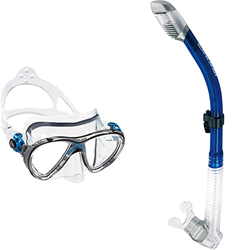 Cressi Big Eyes Evolution Gafas de Buceo + Dry Tubos respiradores, Unisex, Multicolor (Transparente/Azul Ink), Talla única características