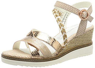 bugatti 411A2P806858, Sandalia Mujer, Rose/Reptile Print, 41 EU