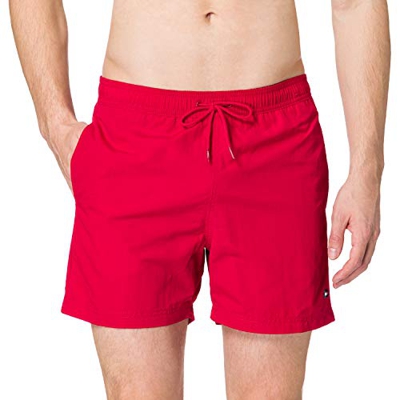 Tommy Hilfiger Slim Fit Mid Length Swim Shorts Bañador, Primary Red, XXL para Hombre