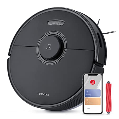 Roborock Q7 MAX Robot Aspirador 4200Pa Wi-Fi Robot Aspirador & fregasuelos con Zonas Prohibidas 180min de Tiempo de ejecución, Autocargable Alexa & Ap