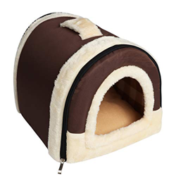 YouthUnion Cama para Mascota, Casa Estera Casera Diseño de Triángulo Edredón Máquina Saco de Dormir Caliente Lavable Cómoda para Gatito Gatos Perros C precio