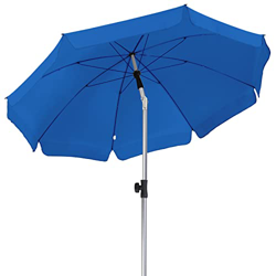 LIFERUN Sombrilla de 200cm, Parasol Plegable, Redondo, Protección Solar UV 50+, 200 g/m², Sombrilla para Patio, Jardín, Playa, Balcón y Terraza,Azul características