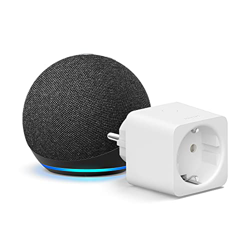 Echo Dot (4.ª generación), Antracita + Philips Hue Smart Plug (Enchufe Inteligente), compatible con Alexa - Kit de inicio de Hogar digital en oferta