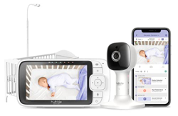Hubble Pal Skyview, monitor de bebé con vídeo conectado HD inteligente de 5 pulgadas con cámara para cuna y luz nocturna - Blanco precio