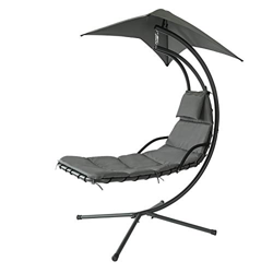 SoBuy OGS39-SG Tumbona Colgante con toldo sillón balancín jardín Gris ES (OGS39-SG) en oferta