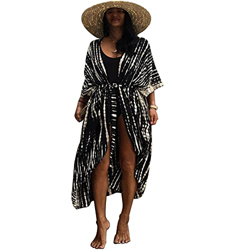 Cárdigan Largo Kimono para Mujer Bohemio Vestido de Playa Verano Pareos Bikini Cover Up en oferta