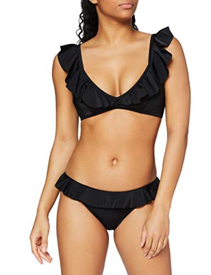 Iris & Lilly Am10am11 Conjunto de Bikini, Negro, 46 (3XL)