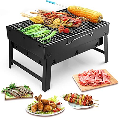 Barbacoas Portátiles, Uten Parrillas de Carbón Parrilla Portátil Parrilla de Acero Inoxidable para Ahumar Carbón Char Broil BBQ Pit Grill para Acampar