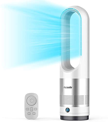 Ventilador de Torre sin Aspas, Ventilador Silencioso con Control Remoto, Oscilación de 80°, 8 Velocidades, 8 Horas de Temporizador, Pantalla LED, Vent características