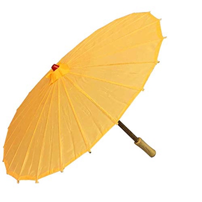 Acan Sombrilla Típica China Color Amarillo Oro