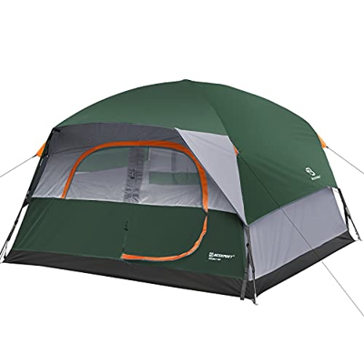 Bessport - Tienda de campaña para 4 Personas, 4 Estaciones, Impermeable y ventilada, fácil de Instalar, Tienda de Techo Doble, ventilación de Puerta D