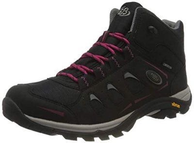 Brütting MOUNT FRAKES HIGH, Zapatos de High Rise Senderismo Mujer, Negro (Negro/Rosa), 38 EU