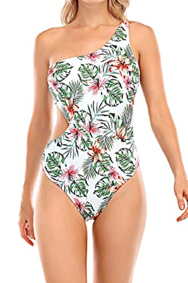 Voqeen Bikini Mujer Ropa con Estampado de Push-Up Traje de baño con Lazo Acolchado Conjunto de Bikini de Playa Acolchado Bañador Ropa Verano (1-Floral
