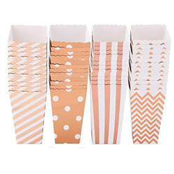 WTpin 32 Piezas Cajas de Palomitas de Maíz, Bolsas de Palomitas de Maíz de Cartón, Contenedor de Dulces de Cartón, para Bocadillos de Fiesta, Palomita precio