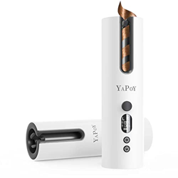 Rizador Pelo Automático Planchas Rizadoras con Batería Recargable de 5200 mAh Pantalla LCD y Calentamiento Rápido 5 tipos de control de temperatura y  características