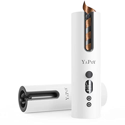 Rizador Pelo Automático Planchas Rizadoras con Batería Recargable de 5200 mAh Pantalla LCD y Calentamiento Rápido 5 tipos de control de temperatura y 