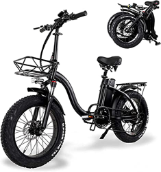 TODIMART Bicicleta Plegable Eléctrica Neumático Gordo 20"* 4" con Batería De Iones De Litio De 48V 15Ah, Bicicleta De Montaña De Ciudad De Largo Alcan en oferta