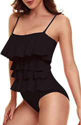 Bañadores Mujer con Volantes Traje de baño de Una Pieza Push Up Bikini Deportivo en Capas Control del Vientre características
