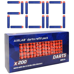 Airlab 200pcs Dardos de Recarga de Balas de Espuma para Pistola Blasters Nerf N-Strike Elite, Azul características
