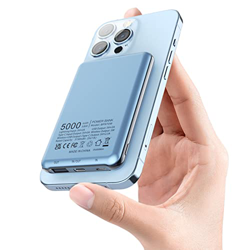 Power Bank Wireless Magnética Mini Ligero 5000mAh KOOSEED，Batería Externa de 3 Salidas y 2 Entradas,Cargador Portátil Móvil de Alta Velocidad Compatib precio