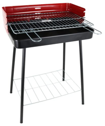 TIENDA EURASIA® Barbacoa de Carbon Portatil - Estructura Metalica 2 Alturas con Patas - Parrilla Zincada Inoxidable - Facil Montaje - Ideal para Campi características