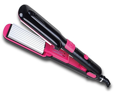 Pelo hierro a Cabello y Gaufre Mini ola rosa