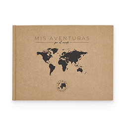 Mis Aventuras Por El Mundo - Diario de Viaje con Tapa Dura - Cuaderno y Libro para Preparar, Organizar y Recordar Tus Viajes en oferta