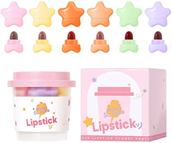 6/8/16 Colors Capsule Lipstick Set,Mini Matte Coffee Lipstick Stars Candy Mini Capsule Lipstick,Tint Long-Lasting Liquid Lipstick, Waterproof Velvet C características