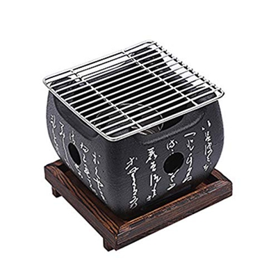 Faderr Mini parrilla de barbacoa, parrilla japonesa de mesa para barbacoa, estufa de cocina portátil al aire libre, para Yakiniku, Robata, Yakitori, T