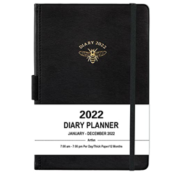 Agenda 2022 Dia por Pagina, de enero a diciembre de 2022, una página por día, intervalo horario, de 7 a 19 horas, tapa dura, 21 x 14,8 cm en Inglés precio