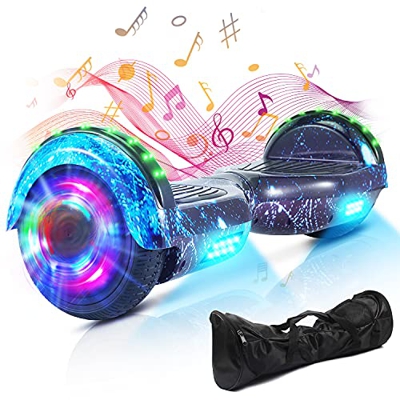 Hoverboard, Scooter Autoequilibrante De 6.5 "Hoverboard Autoequilibrante De Dos Ruedas con Altavoz Bluetooth Y Luces LED con Certificación UL 2272 (Es