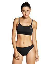 SYROKAN Mujer Deportivo Bañador Bikini Traje de baño Dos Piezas con Relleno Negro S precio