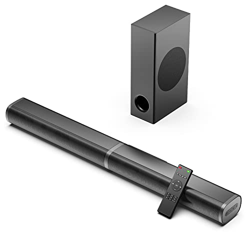 Barra de Sonido para TV 190 W con Subwoofer, Barra de Sonido 2.1 Bluetooth 5.0, 6 Modos de Ecualización, Altavoces Envolventes 3D y Tecnología DSP, HD precio