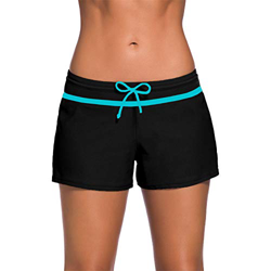 Kfnire Shorts de Natación Mujer Shorts de Baño Secado Rápido Estilo Boyleg División Lateral Mujer Playa Surf Essential Bikini Short Deportes Acuáticos en oferta