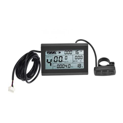 windmeile | Display KT-LCD3, Profesional, Ordenador de a Bordo, velocímetro, Pantalla LCD, Iluminado, e-Bike, Bicicleta eléctrica, pedelec, 24V/36V/48