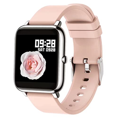 Popglory Reloj Inteligente Mujer, Smartwatch con Oxígeno Sanguíneo Presión Arterial Frecuencia Cardíaca, Pulsera Actividad Impermeable IP67 para Hombr