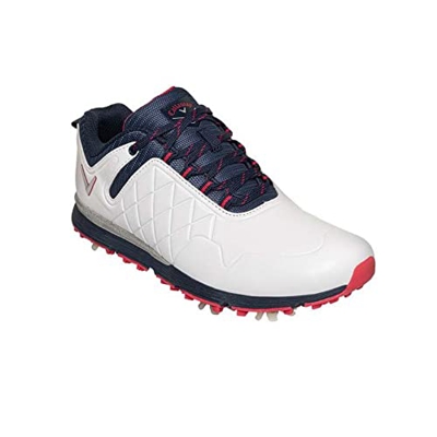 Callaway Lady Mulligan 2020 Zapato de golf impermeable Mujer, Blanco/Azul Marino ,38 EU