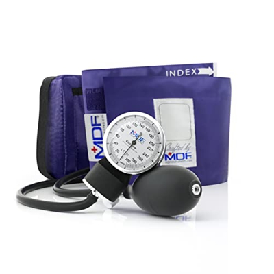 MDF® Esfigmomanómetro aneroide Calibra - Monitor de presión arterial - Garantía de por vida & Programa-piezas-gratuitas-de-por-vida - Morado (MDF808M-