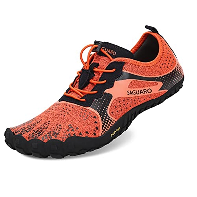 Zapatos de Agua para Hombre Mujer Buceo Snorkel Surf Piscina Playa Vela Mar Río Cycling Deportes Acuáticos Calzado de Natación Naranja 39