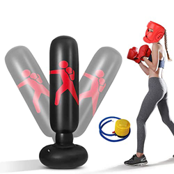 Saco de Boxeo para ni?os y Adultos, 1,6 m, Columna de Boxeo, Hinchable, Rebote Instant¨¢Neo, Saco de Arena para ni?os y Adultos, para Practicar Artes  precio