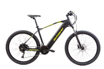 F.lli Schiano E- Jupiter Bicicleta eléctrica, Unisex-Adult, Negro-Amarillo, 27.5''