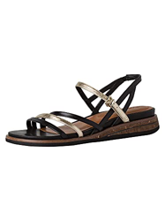 Tamaris 1-1-28269-36, Sandalia Mujer, Negro y Dorado, 38 EU en oferta